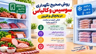 روش صحیح نگهداری از سوسیس و کالباس در یخچال و فریزر